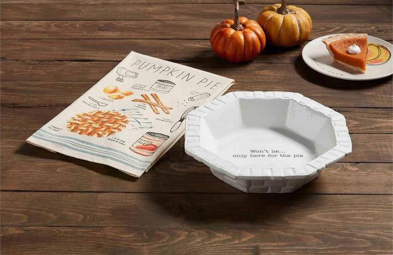 Mud Pie Pumpkin Pie Dish & Towel Set - FINAL SALE