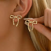 Ellie Gold Bow Earrings