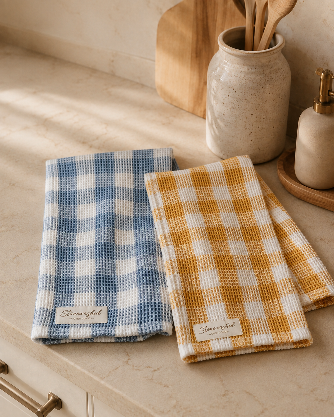 Checkered Waffle Dishtowels