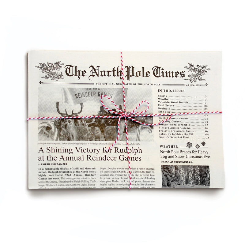 North Pole Times Gift Wrap