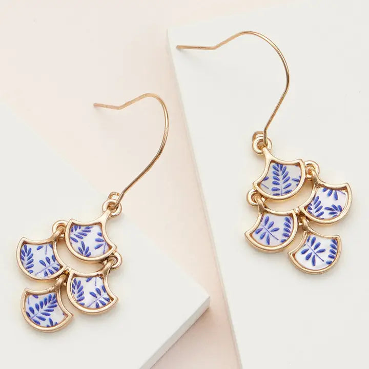 Caprice Blue + Mother of Pearl Earrings