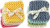 Mud Pie Colorful Crochet Coaster Set