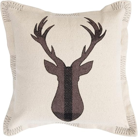 Flannel Deer Pillow