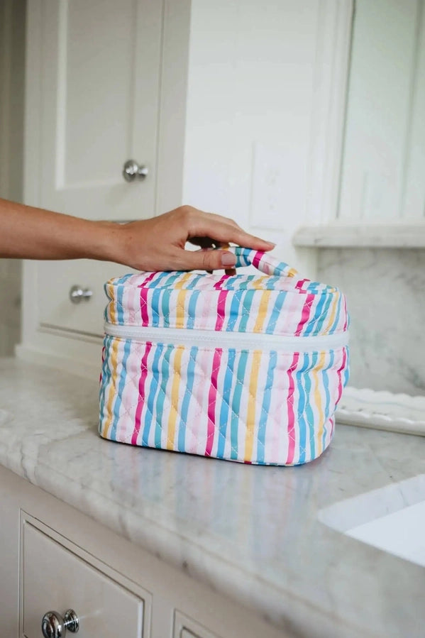 Sandra Striped Cosmetic Bag