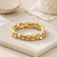 Nicki Hammered Nugget Bracelet Set