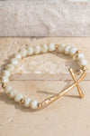 Milton Hammered Cross Bracelet