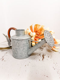 Weathered Look Watering Can with Rusty Handle