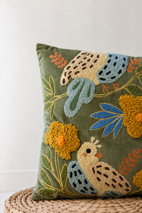 Embroidery Bird Pillows
