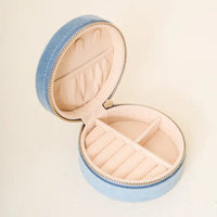 Rena Embroidered Velvet Jewelry Case