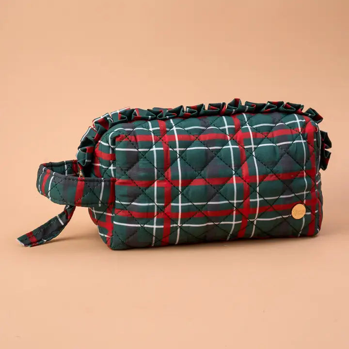 Evergreen Plaid Makeup Pouch