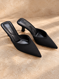 Black Morley Kitten Heels