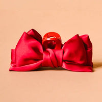 Angelina Satin Bow Claw Clip