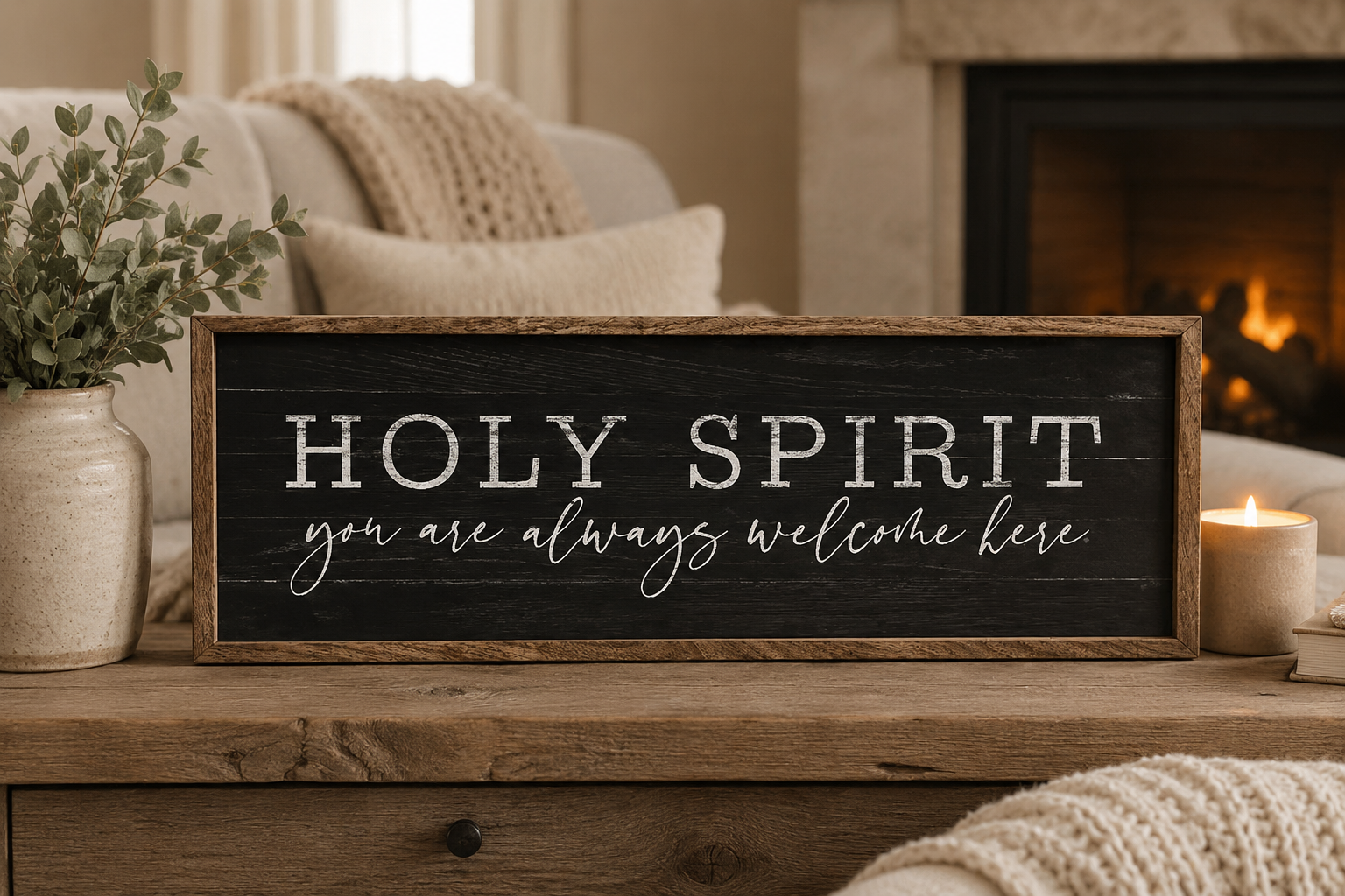 Holy Spirit Walnut Frame