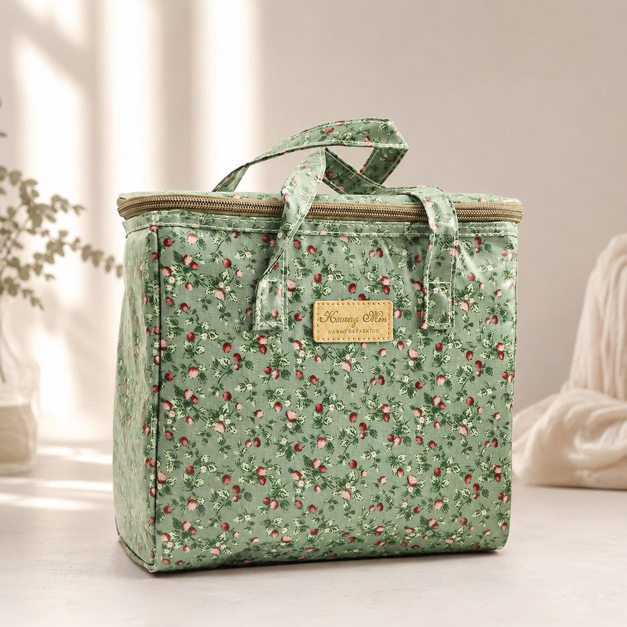 Floral Waterproof Portable Insulation Bag