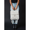 Cream Diamond Pattern Backpack