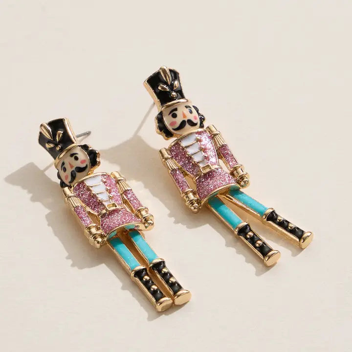 Nutcracker Enamel Earrings