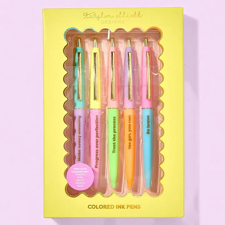 Affirmations Colored Ink Pen Set