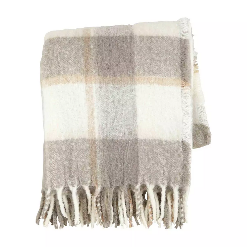 Fuzzy plaid blanket hot sale