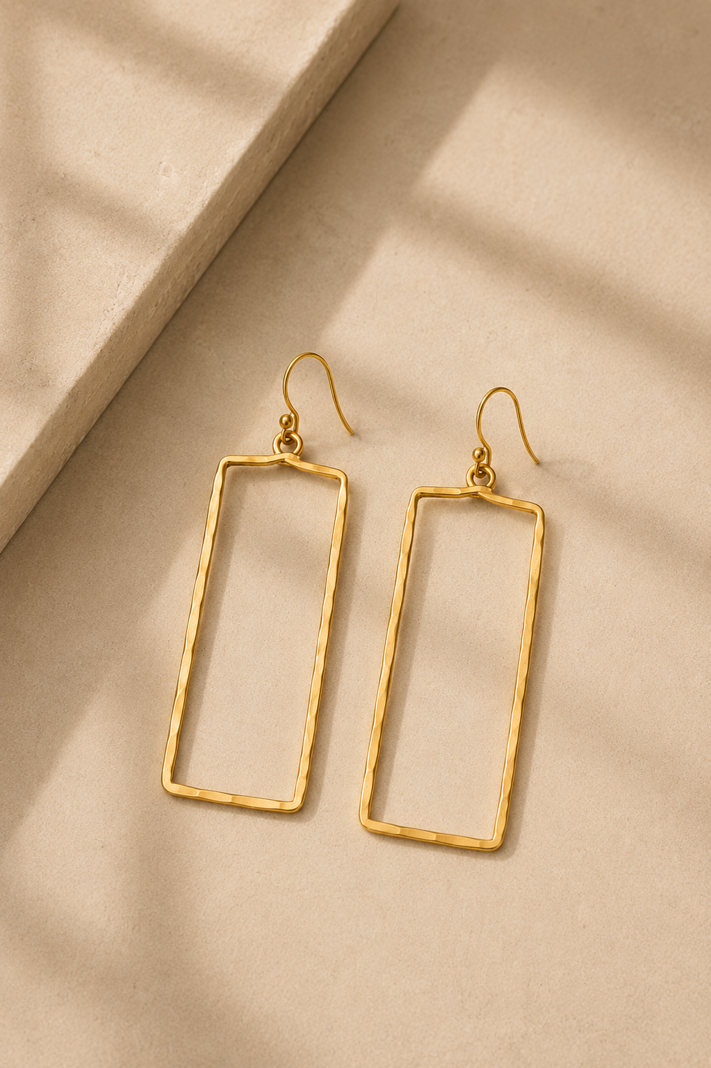 Ritzi Hammered Rectangle Earrings
