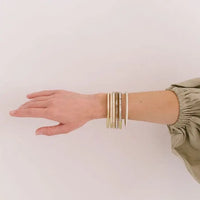 Metallic Gold Mix Bangle Set | Sunshine Tienda