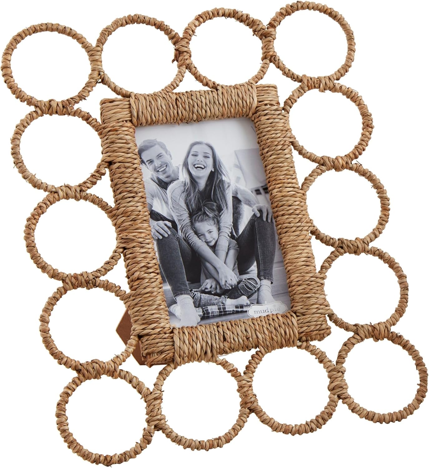 Mud Pie Seagrass Link Photo Frame