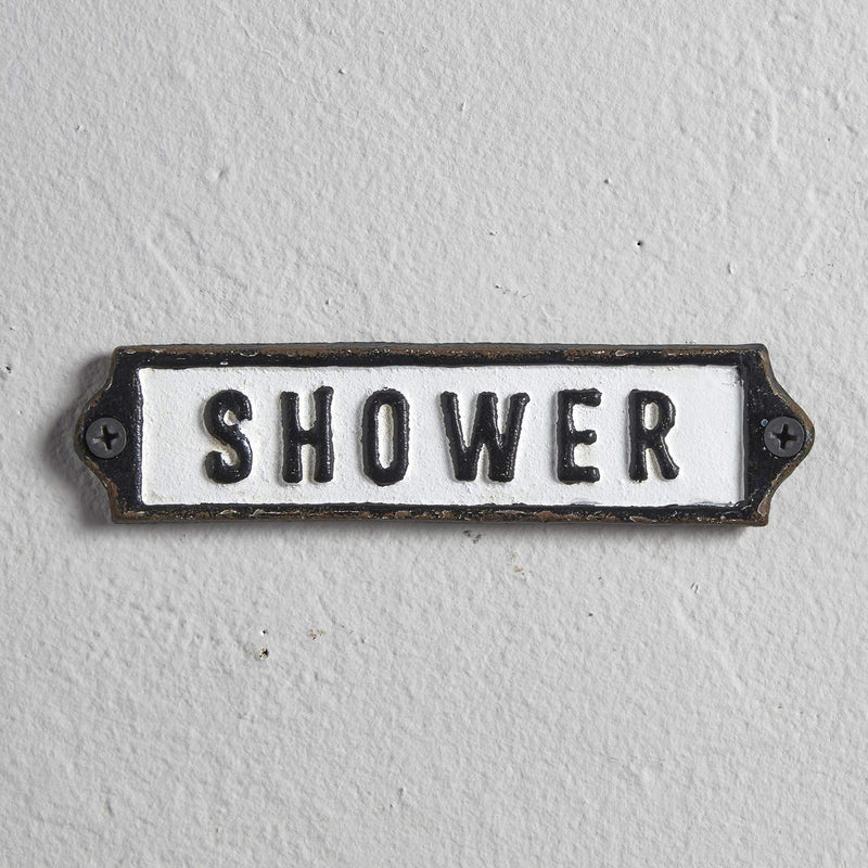 Iron Shower Sign