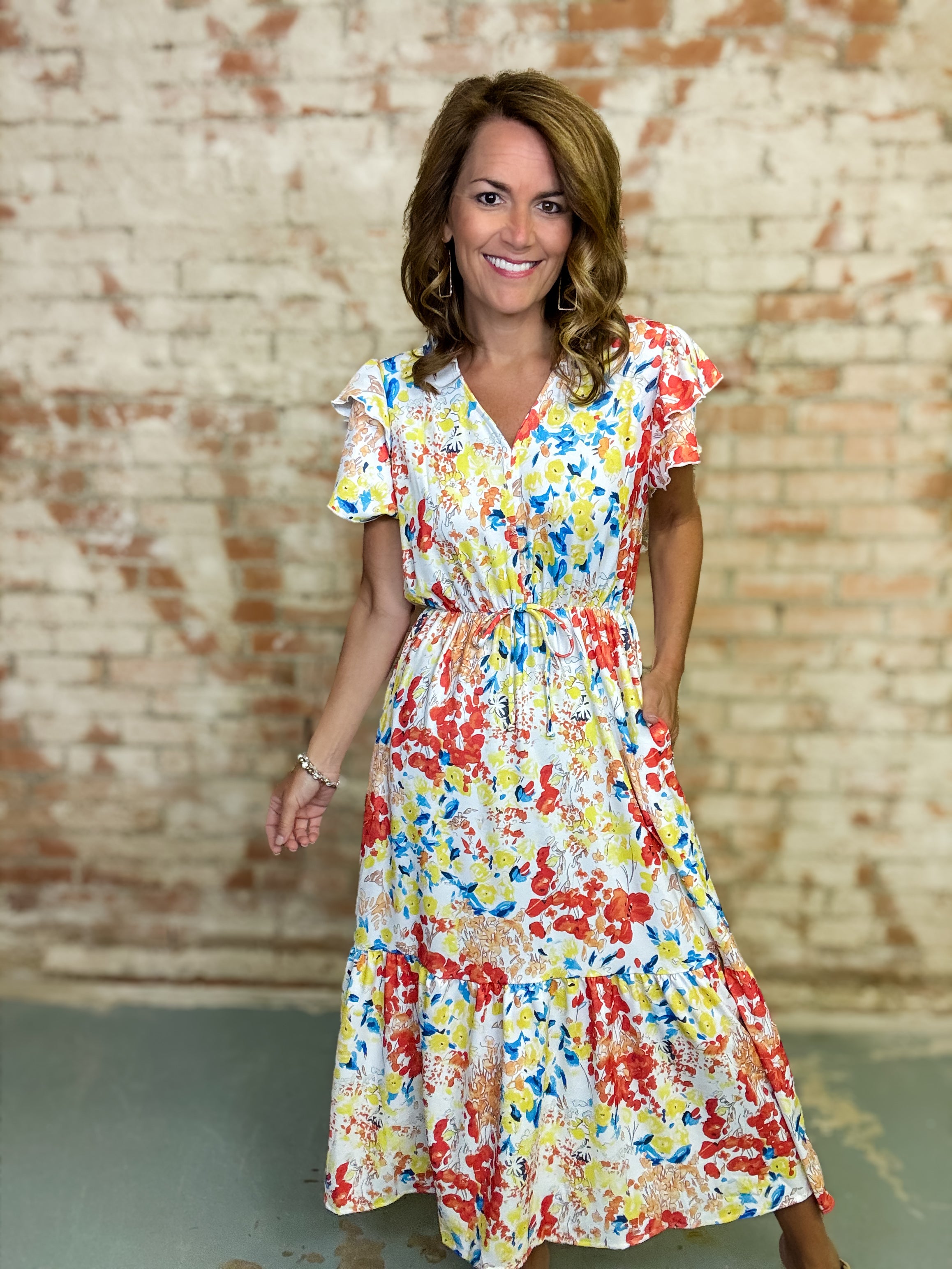 Frances Floral Midi Dress