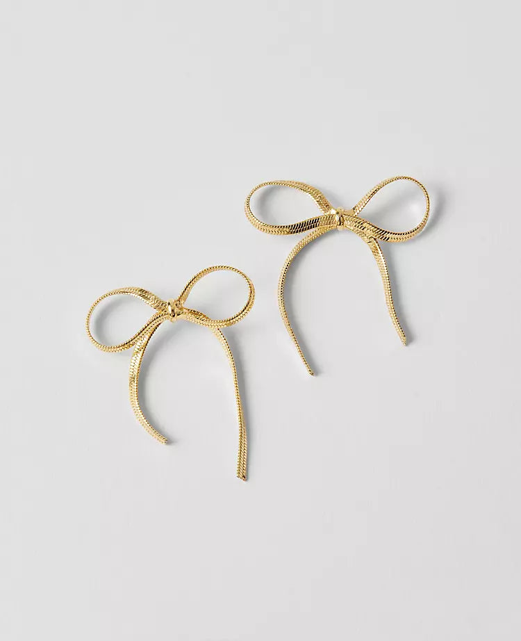 Iris Ribbon Bow Earrings