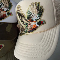 Sequin Pheasant Trucker Hats