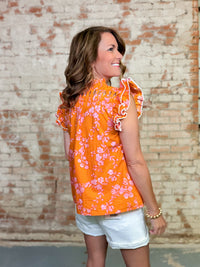 THML Caryn Flutter Sleeve Top