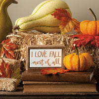 I Love Fall Mini Box Sign