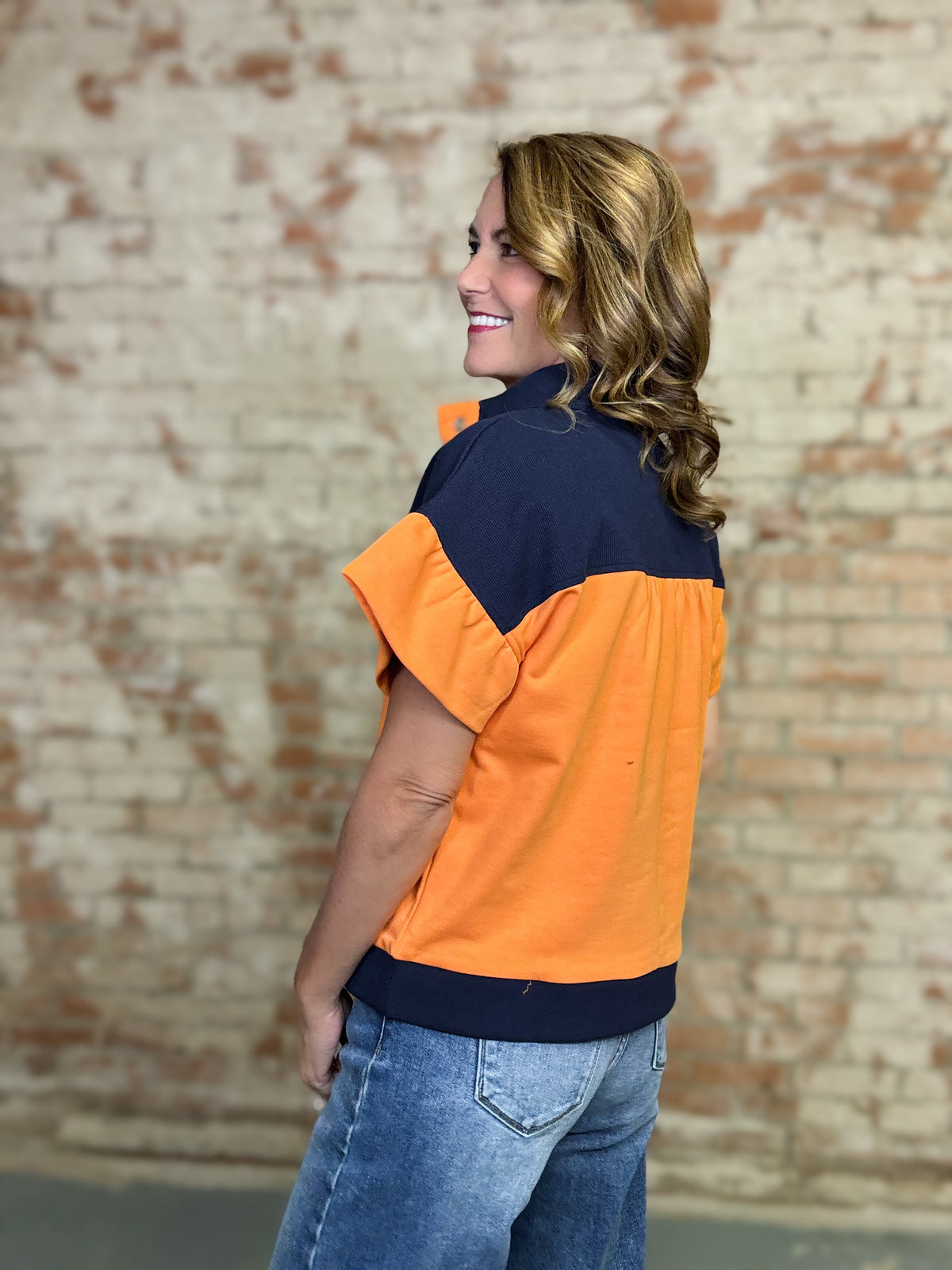 Aniston Color Block Top