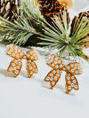 Sloane Mini Pearl Bow Earrings