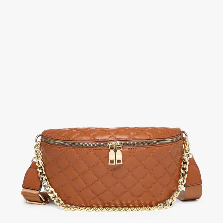 Sylvie Quilted Belt Bag w/ Chain Strap