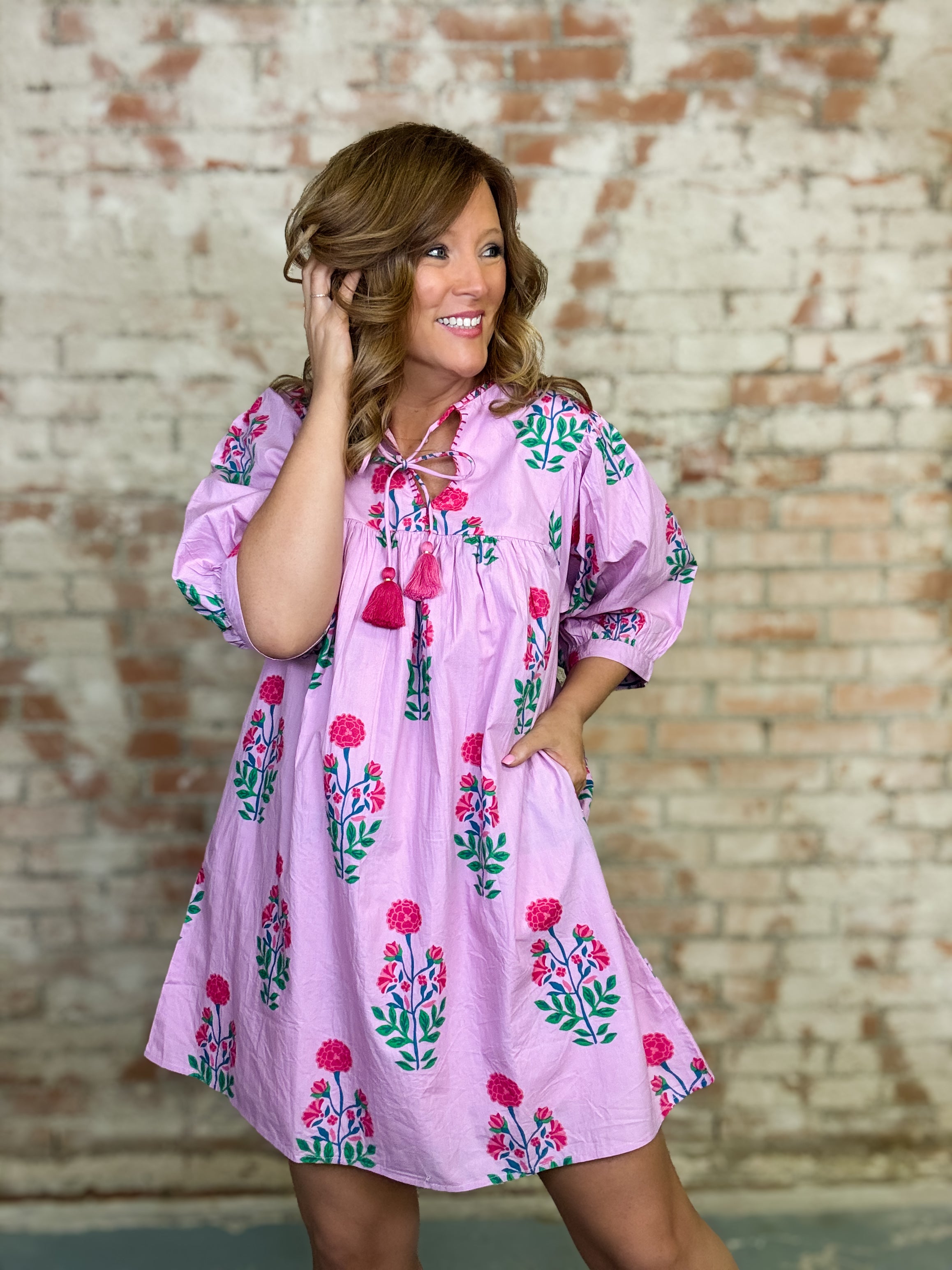 THML Freida Tassel Dress