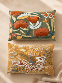 Flower Embroidery Pillow