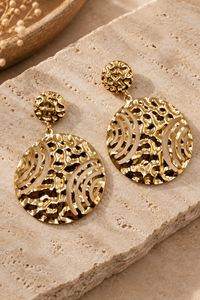 Tobias Hollow Out Gold Earrings