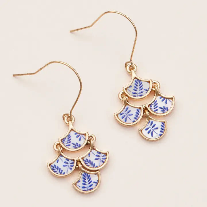 Caprice Blue + Mother of Pearl Earrings