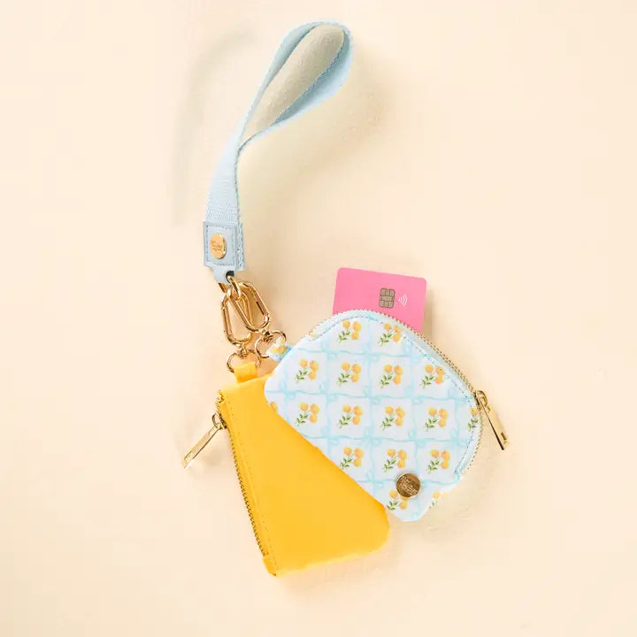 Dynamic Duo Pouch Wristlet | Marigold Blue