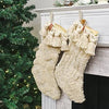 Cotton Slub Stocking with Tufting + Tassels