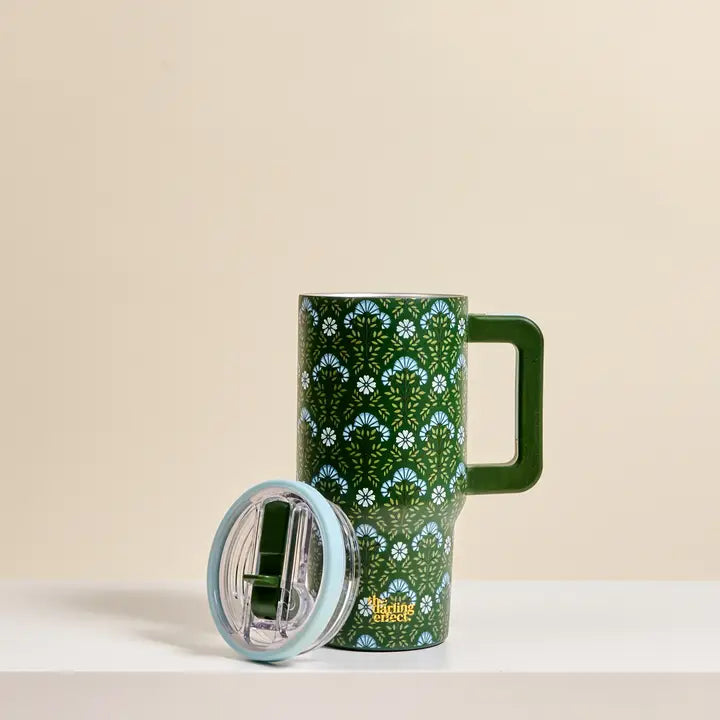 Forrest Green Bloom Tumbler