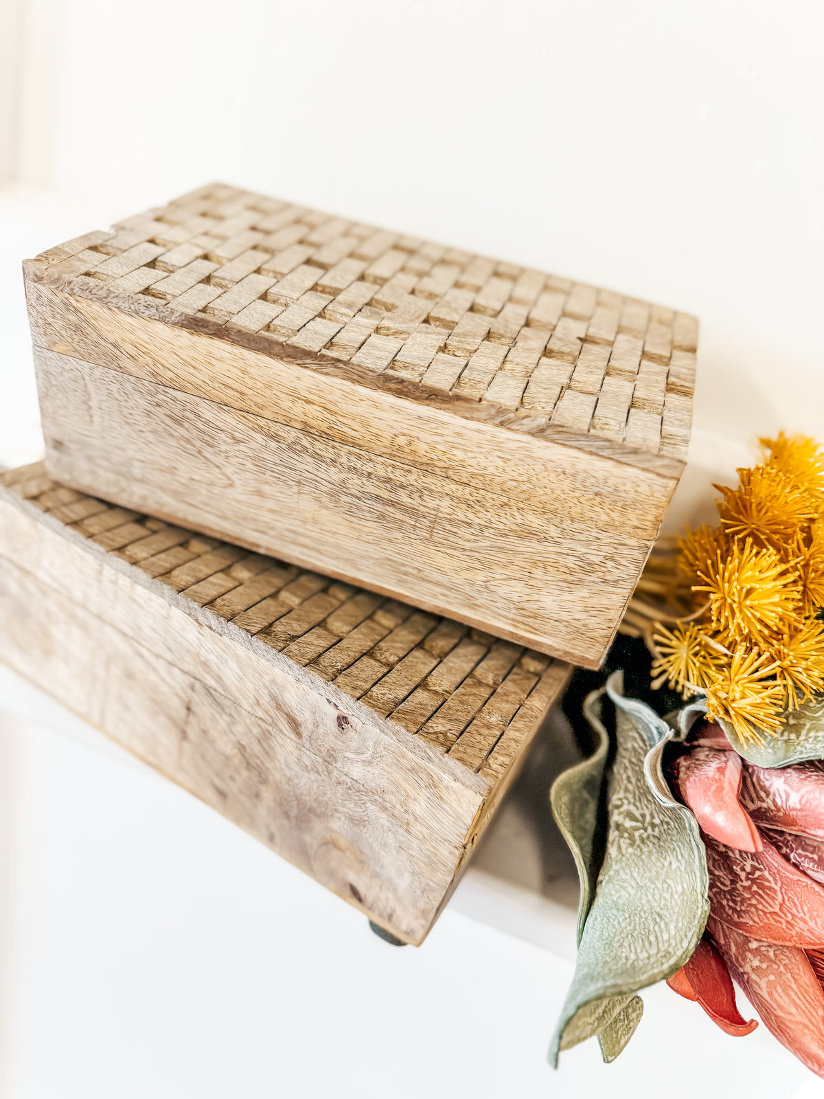 Hand-Woven Palm Leaf Boxes