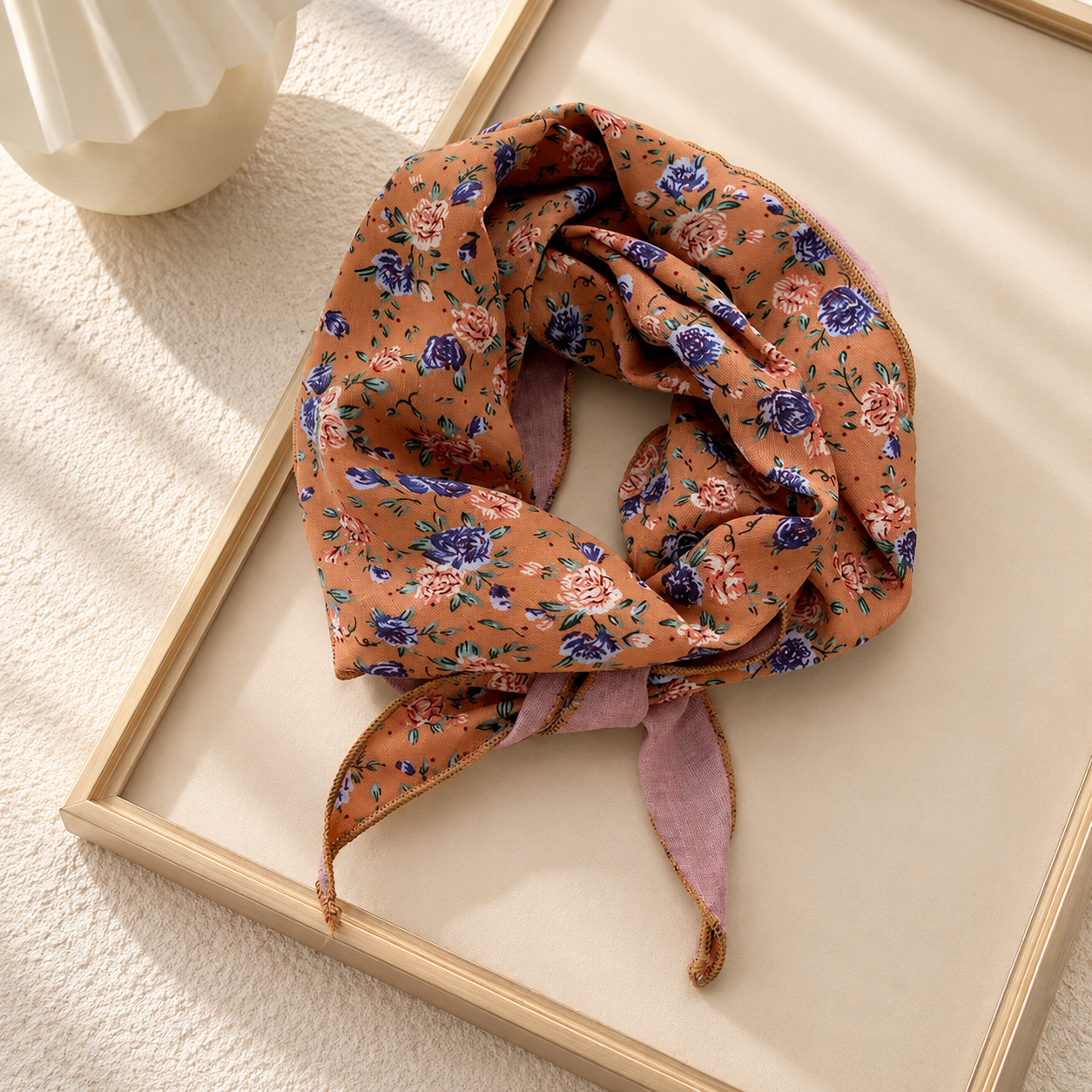 Becky Floral Twilly Scarf