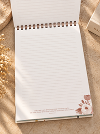 Floral Joyful, Patient, Faithful Notepad | Rom. 12:12