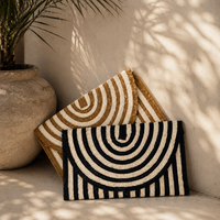 Jerry Geometrical Straw Clutch