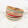 Letha Colorful Leather Bracelet