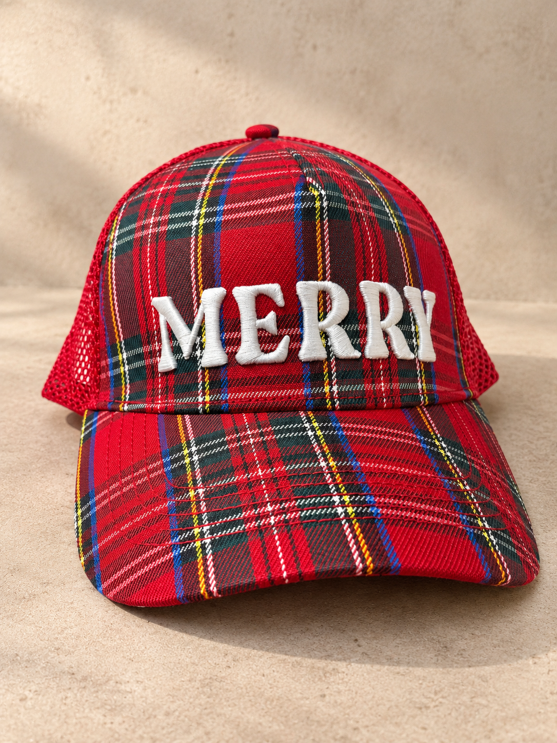 Plaid Merry Trucker Hat