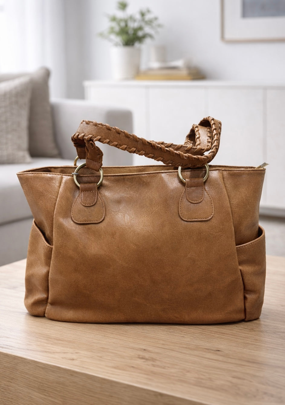 Zoey Braided Handle Tote