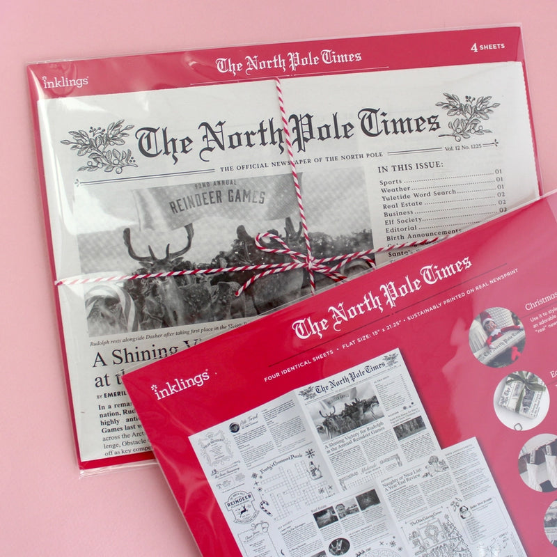 North Pole Times Gift Wrap
