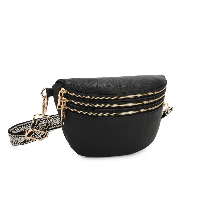 Tina Triple Zippered Sling Bag